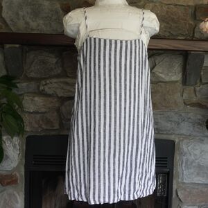 A New Day Striped A-line Spaghetti Strap Sundress - Blue/Wht - Women's M - NWOT